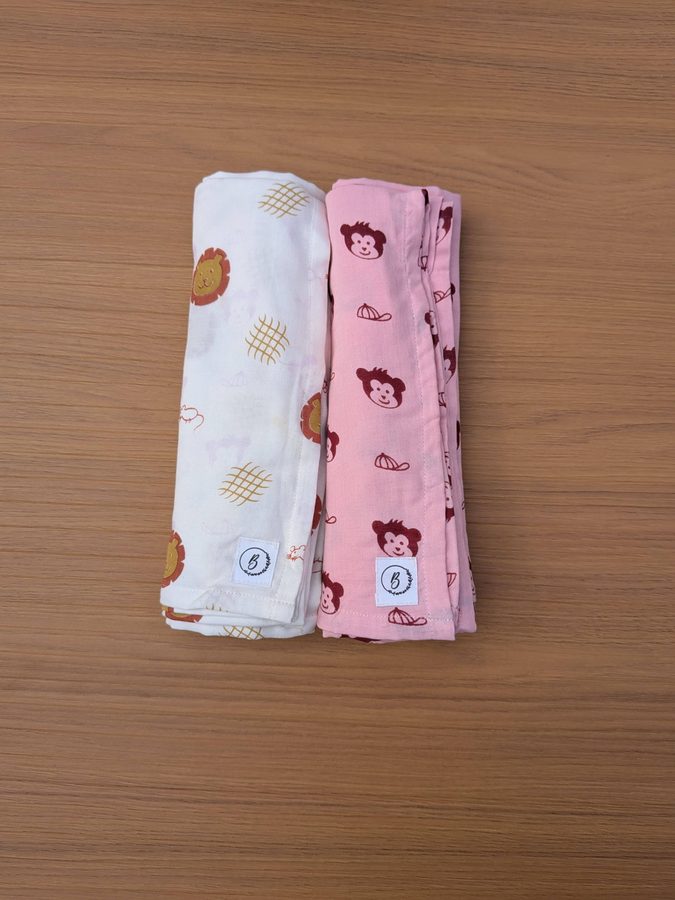 Premium Organic Muslin Swaddle (Set of 2)