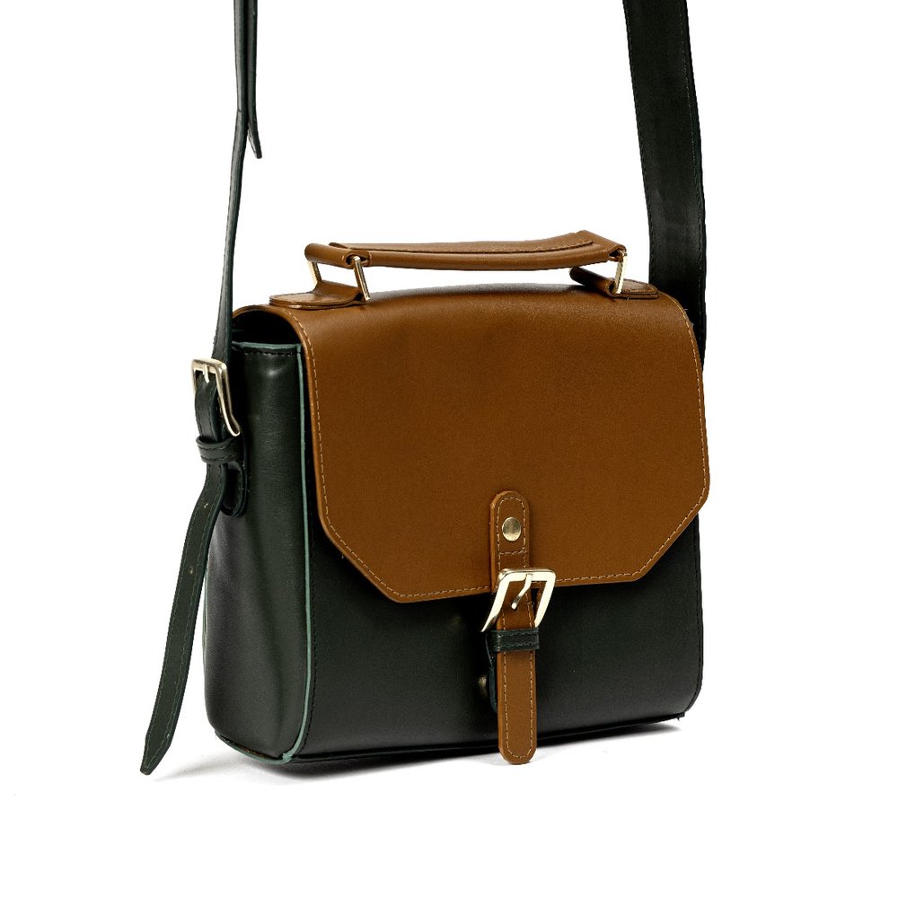 Juniper Vegan Leather Sling Bag - Green