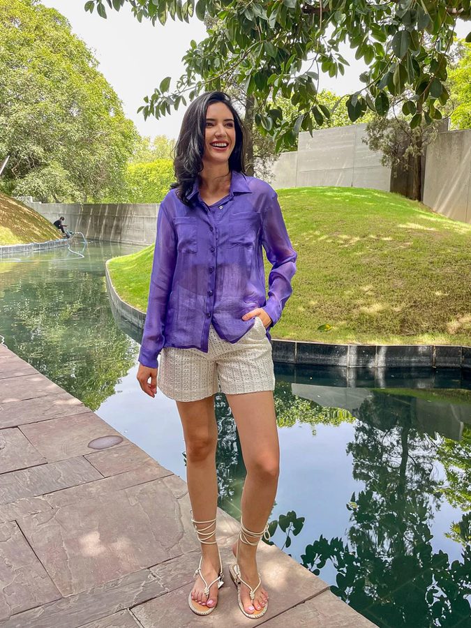 Lavender Organza Shirt