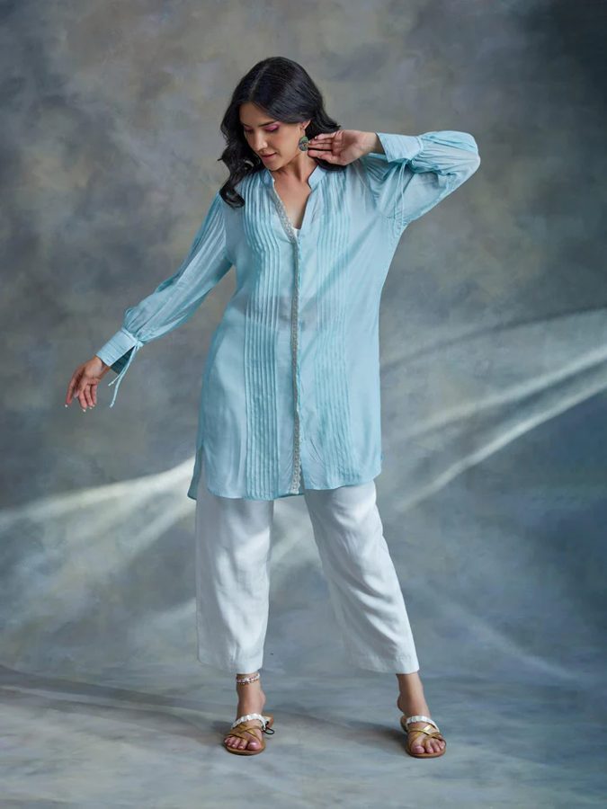The Lagoon Pintuck Shirt