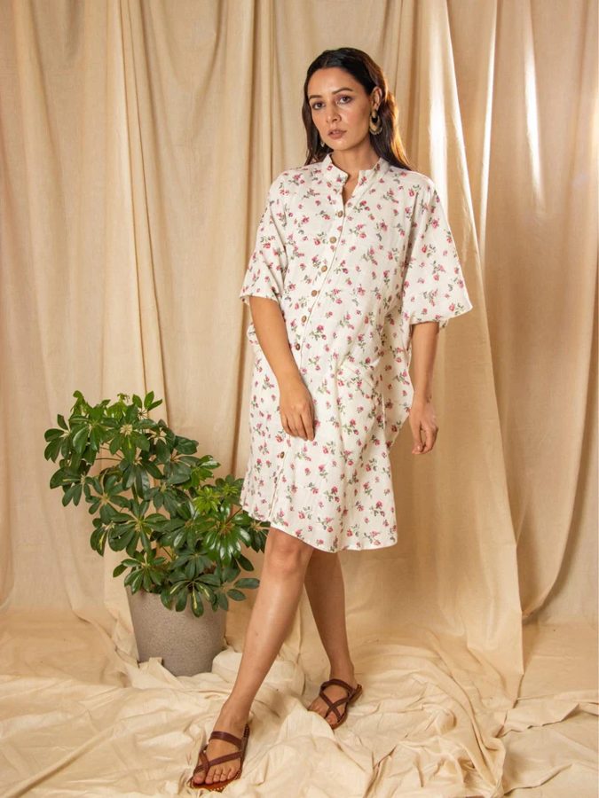 Pearl Floral Kaftan Dress