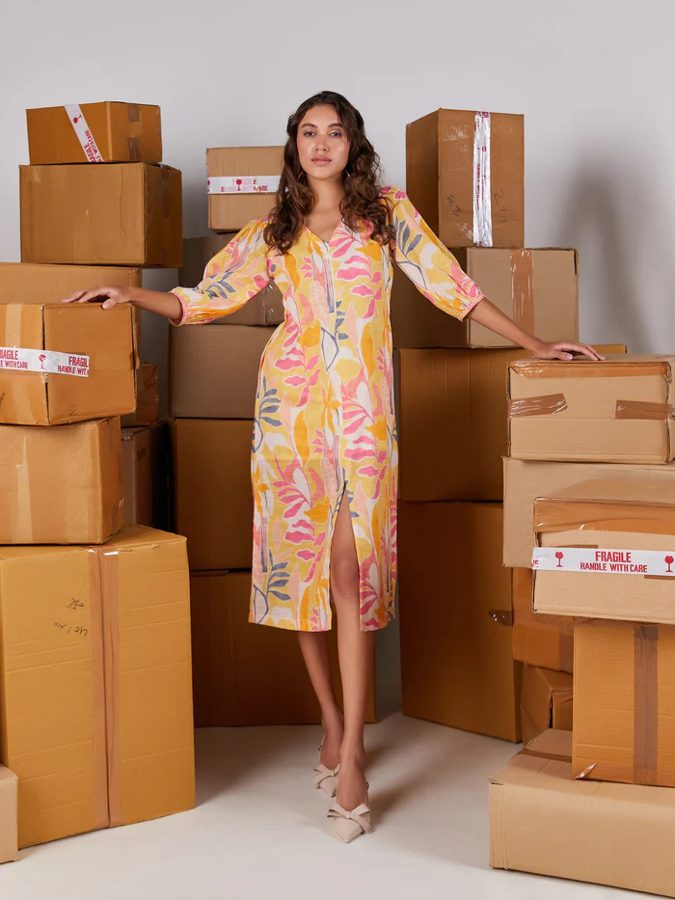 Sunrise Printed Midi Dress